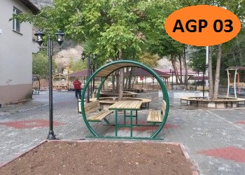 Metal Çatılı Piknik Masası (AGP 03)